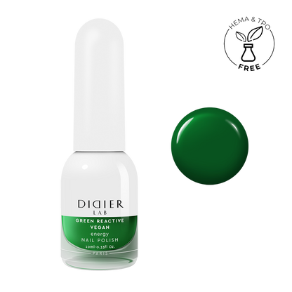 Smalto per unghie, Green reactive, Vegan, energy, Didier Lab, 10ml
