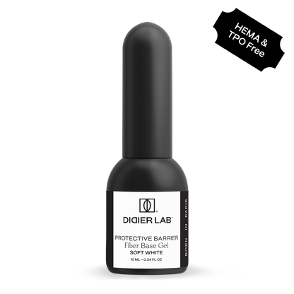 Base semipermanente, Fiber, Soft White, HEMA & TPO free, Didier Lab, 10ml