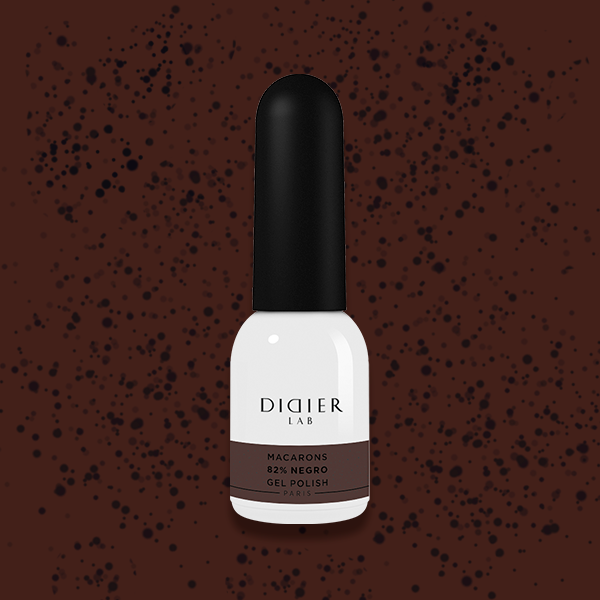 Smalto semipermanente, Macarons, 82% Negro, Didier Lab, 10ml