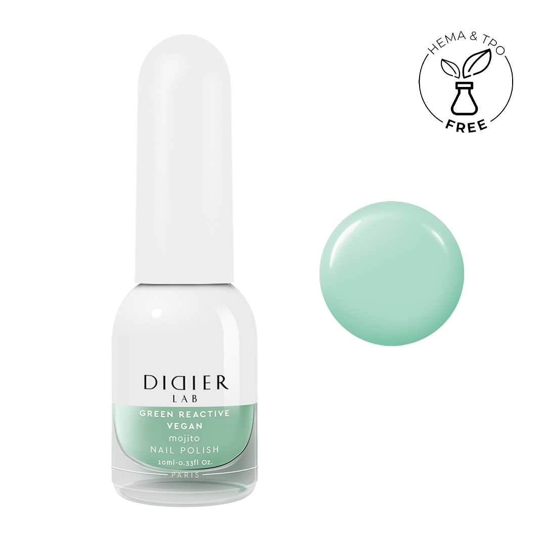 Smalto per unghie, Green reactive, Vegan, mojito, Didier Lab, 10ml
