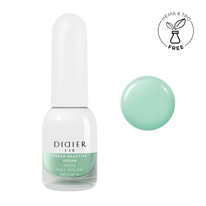 Smalto per unghie, Green reactive, Vegan, mojito, Didier Lab, 10ml