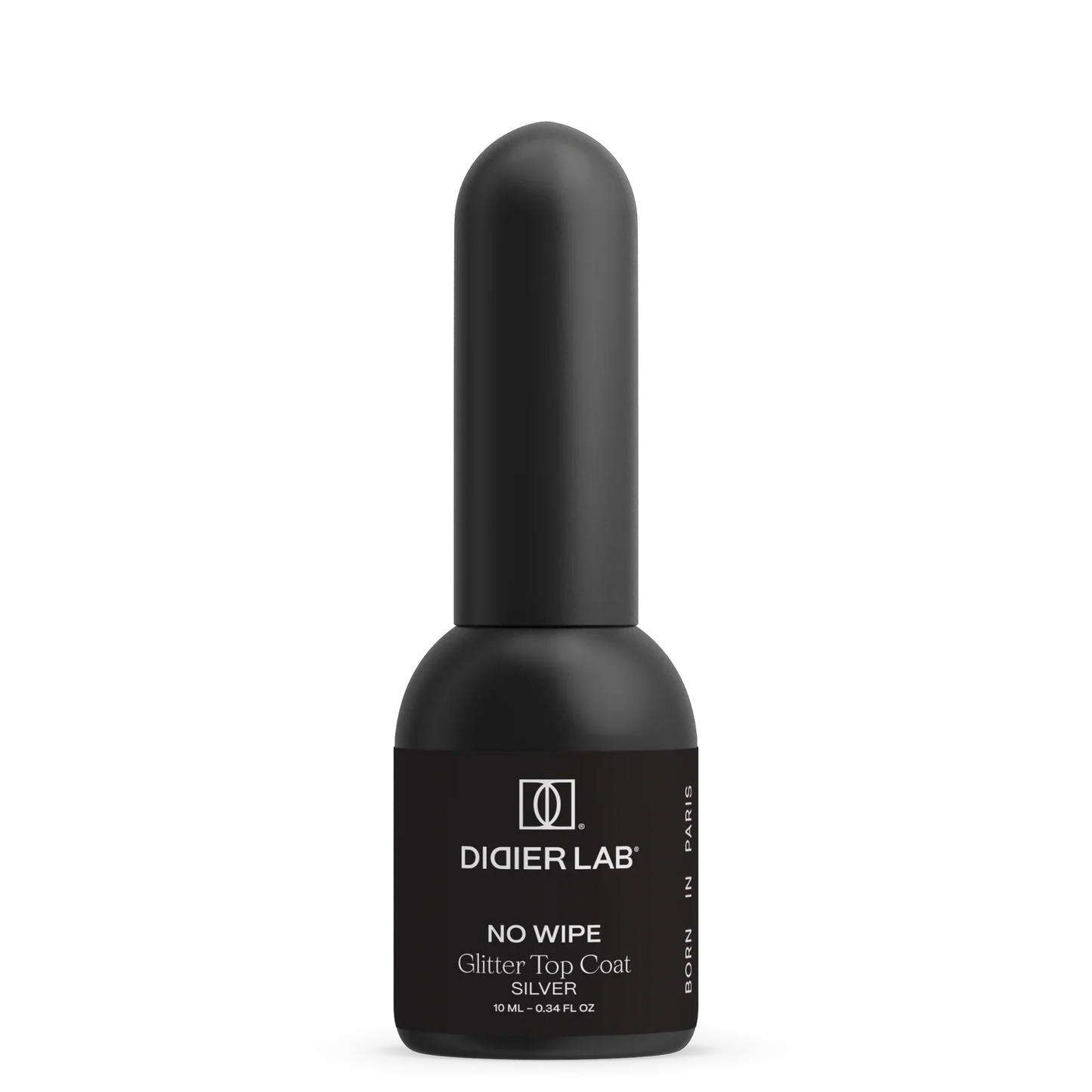 Top Coat Glitter, Silver, TPO & HEMA free, Didier Lab, 10 ml