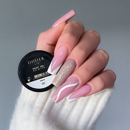 Gel per nail art, no wipe, bianco, Didier Lab, 8ml