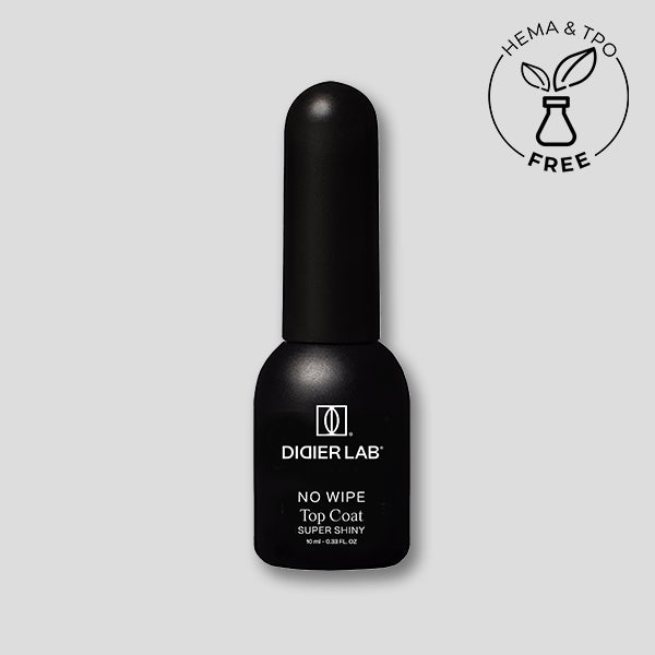 Top Coat No Wipe Super Shiny, Didier Lab, HEMA & TPO free, Clean Formula, 10 ml