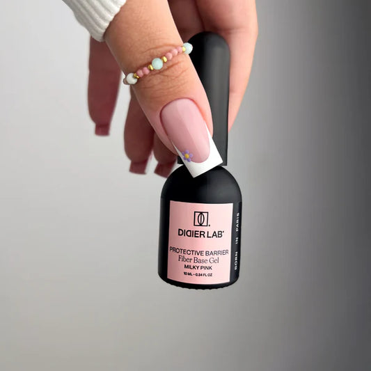 Base semipermanente, Fiber, Milky Pink, HEMA & TPO free, Didier Lab, 10ml