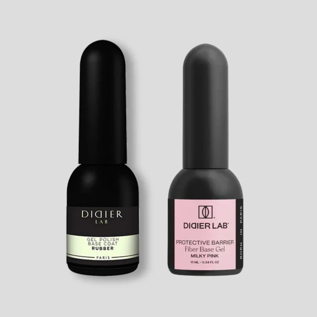 Set Rubber Base Trasparente + Fiber Base, HEMA & TPO free, Didier Lab