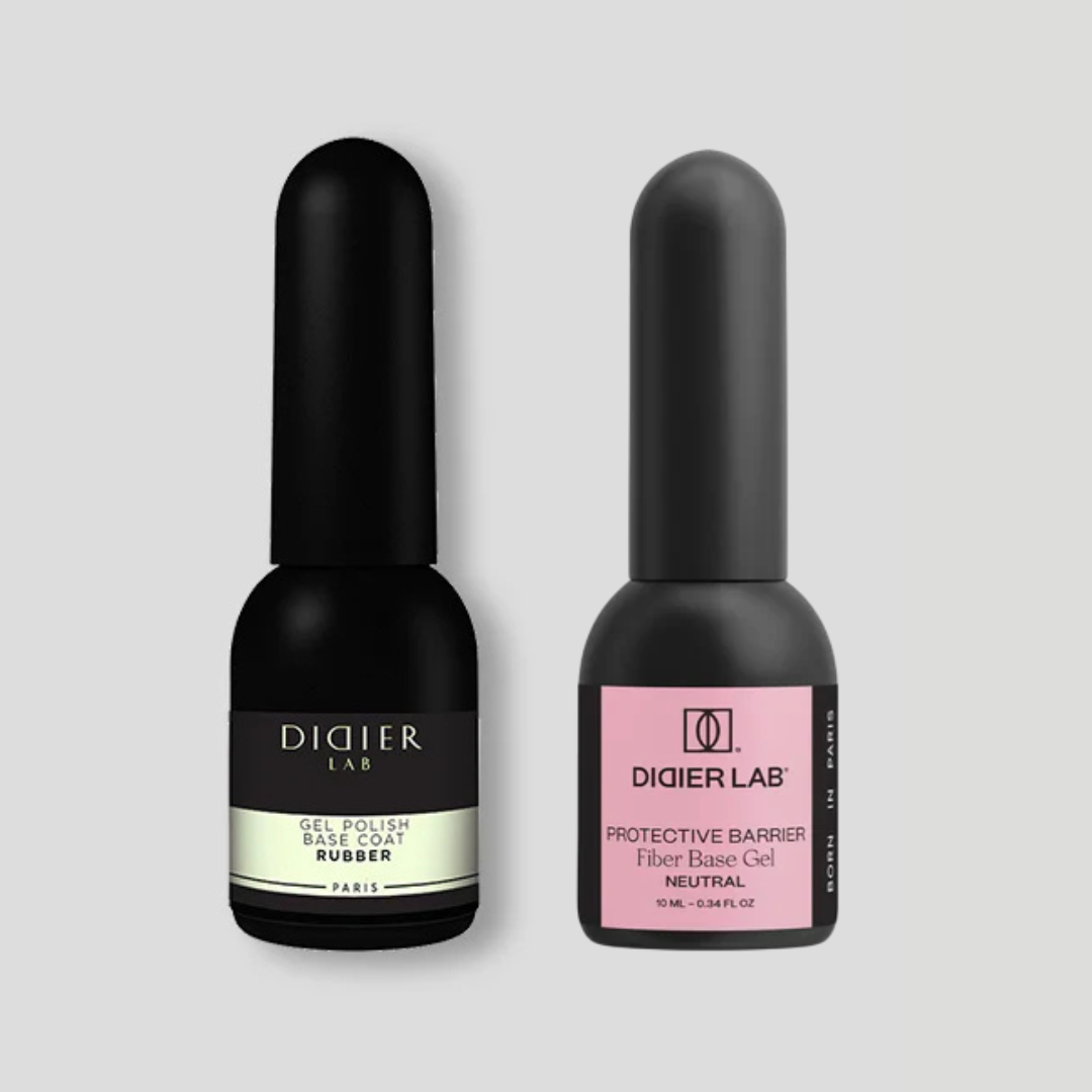 Set Rubber Base Trasparente + Fiber Base, HEMA & TPO free, Didier Lab