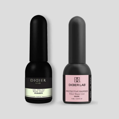 Set Rubber Base Trasparente + Fiber Base, HEMA & TPO free, Didier Lab