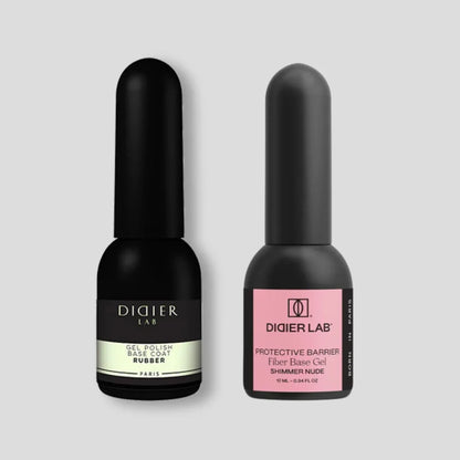 Set Rubber Base Trasparente + Fiber Base, HEMA & TPO free, Didier Lab