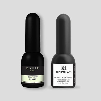 Set Rubber Base Trasparente + Fiber Base, HEMA & TPO free, Didier Lab