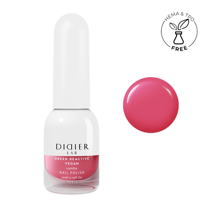 Smalto per unghie, Green reactive, Vegan, samba, Didier Lab, 10ml