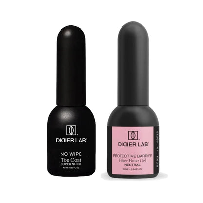 Set Base Semipermanente Fiber + Top Coat Super Shiny