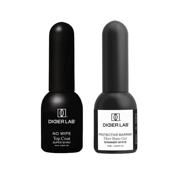 Set Base Semipermanente Fiber + Top Coat Super Shiny