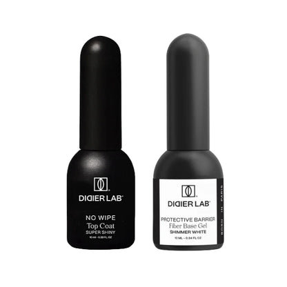 Set Base Semipermanente Fiber + Top Coat Super Shiny