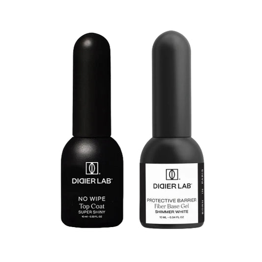 Set Base Semipermanente Fiber + Top Coat Super Shiny