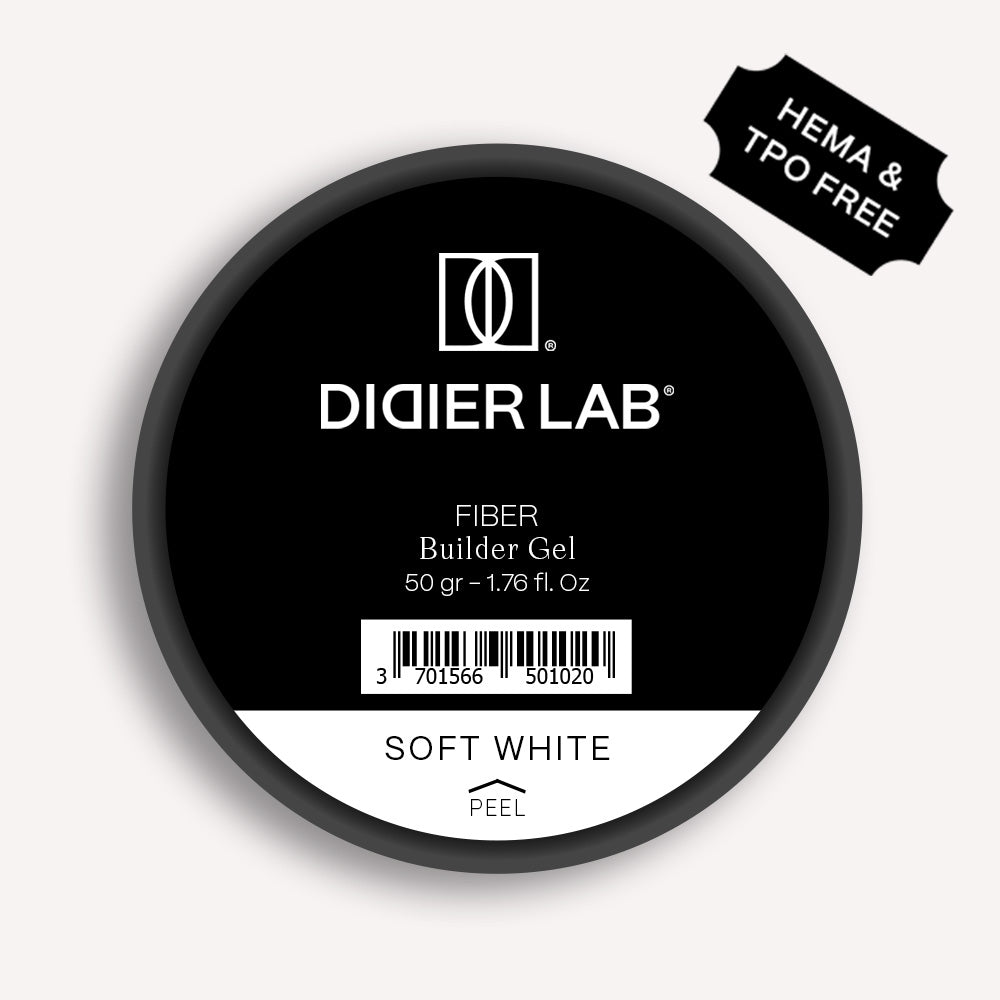 Fiber builder gel "Didier Lab", Soft white, 50gr