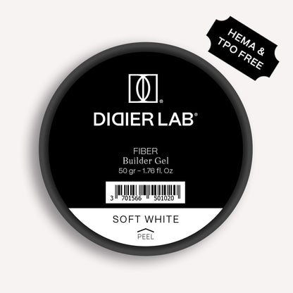 Fiber builder gel "Didier Lab", Soft white, 50gr