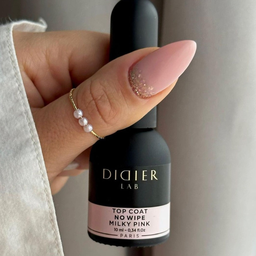 Top coat no wipe, Milky Pink, Didier lab, 10ml