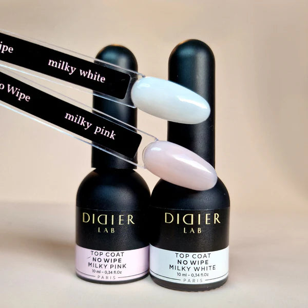 Top coat no wipe, Milky Pink, HEMA & TPO free, Didier lab, 10ml