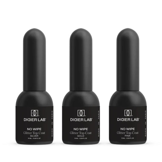 Set Top Coat Glitter Collection, Pink, Gold & Silver, Didier Lab