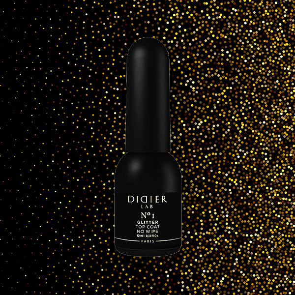 Top coat Glitter, Dorato, No1, Didier Lab, 10ml