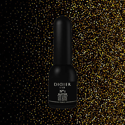 Top coat Glitter, Dorato, No1, Didier Lab, 10ml