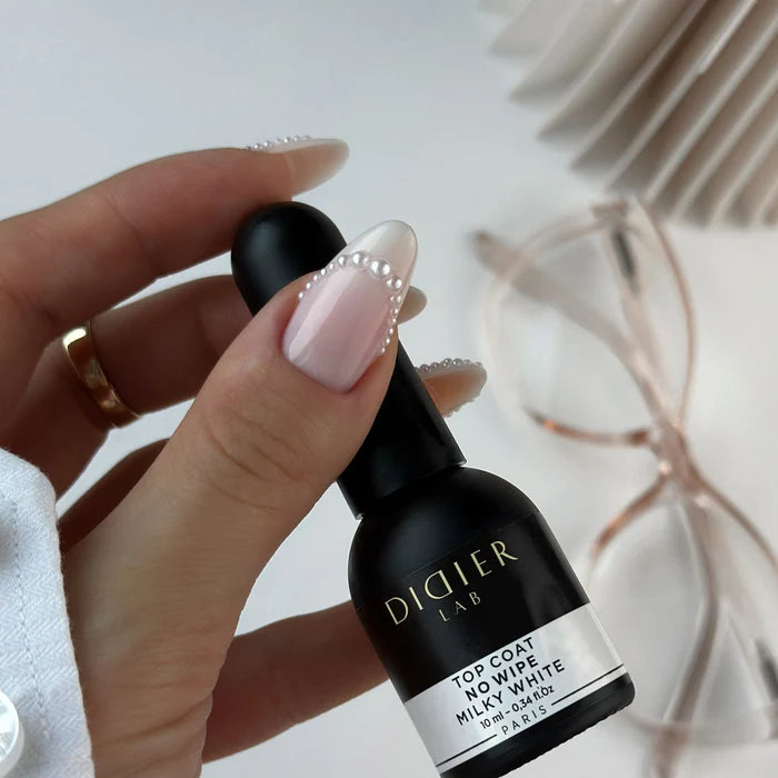 Top coat no wipe, Milky White, HEMA & TPO free, Didier lab, 10ml