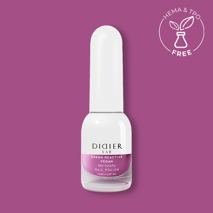 Smalto per unghie, HEMA & TPO free, Green reactive, Vegan, like totally, Didier Lab, 10ml