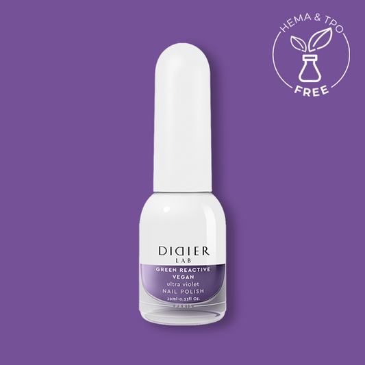 Smalto per unghie, HEMA & TPO free, Green reactive, Vegan, ultra violet, Didier Lab, 10ml