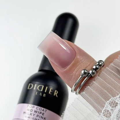 Top coat no wipe, Milky Pink, HEMA & TPO free, Didier lab, 10ml