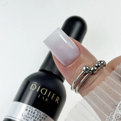 Base semipermanente, Rubber, light white, TPO & HEMA free, Didier Lab, 10ml