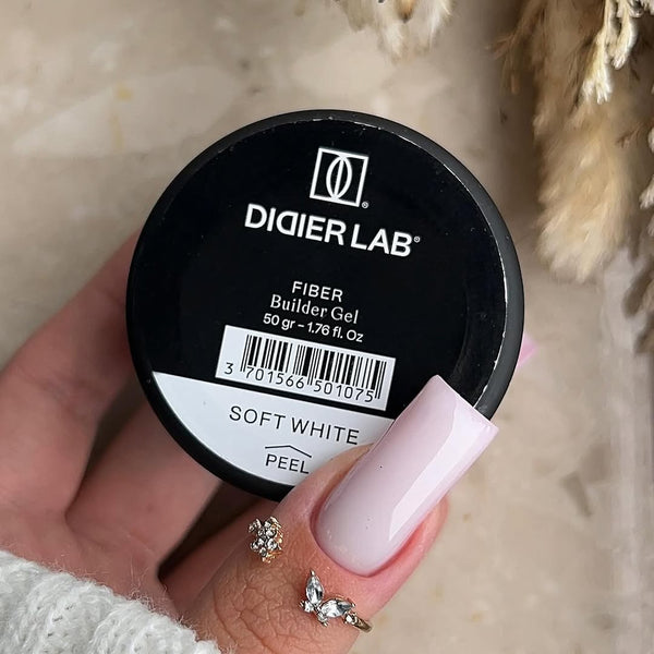 Fiber builder gel "Didier Lab", Soft white, 50gr