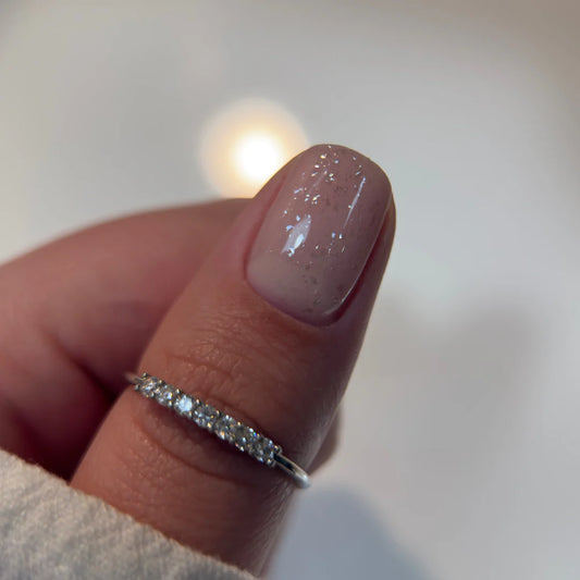 Top Coat Glitter, Silver, TPO & HEMA free, Didier Lab, 10 ml