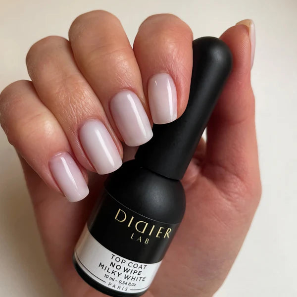 Top coat no wipe, Milky White, HEMA & TPO free, Didier lab, 10ml