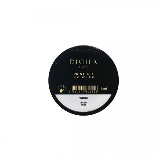 Gel per nail art, no wipe, bianco, Didier Lab, 8ml