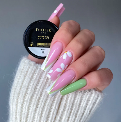 Gel per nail art, no wipe, bianco, Didier Lab, 8ml