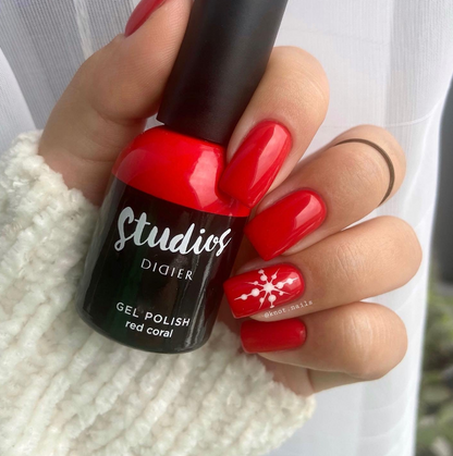 Smalto semipermanente, Studios, TPO free, red coral, Didier Lab, 8ml