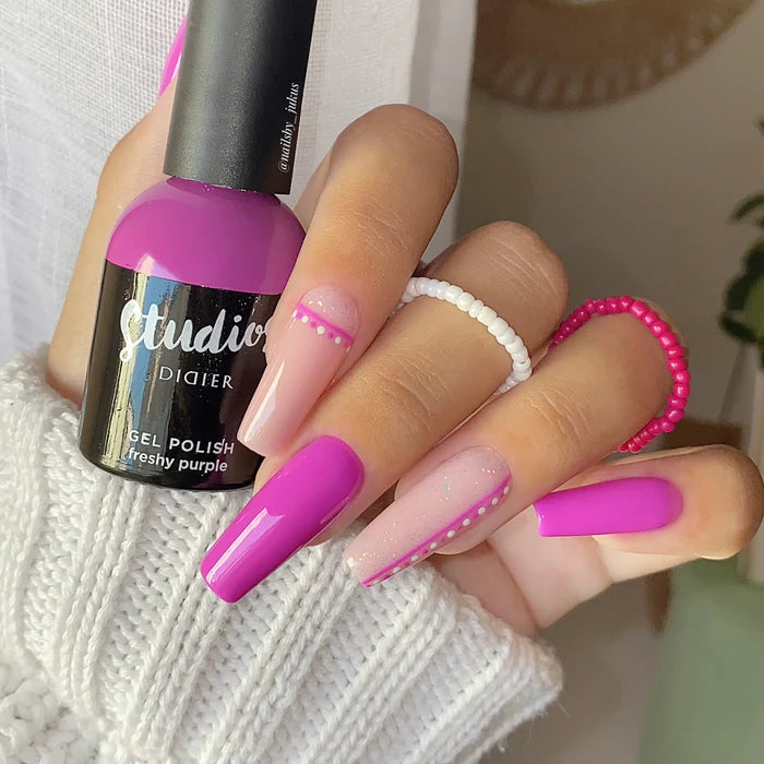 Smalto semipermanente, Studios, TPO & HEMA free, Freshy Purple, Didier Lab, 8ml