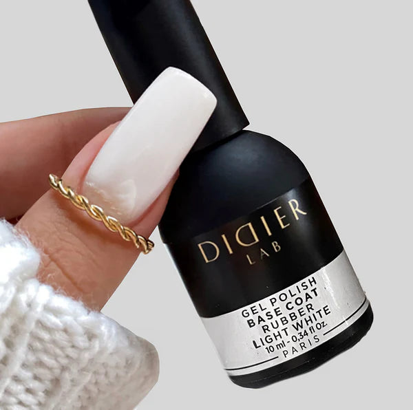 Base semipermanente, Rubber, light white, TPO & HEMA free, Didier Lab, 10ml