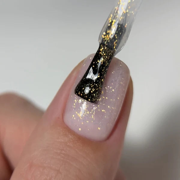 Top Coat Glitter, Gold, TPO & HEMA free, Didier Lab, 10 ml