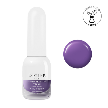 Smalto per unghie, Green reactive, Vegan, ultra violet, Didier Lab, 10ml