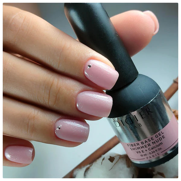 Base semipermanente, Fiber, Shimmer Nude, HEMA & TPO free, Didier Lab, 10ml
