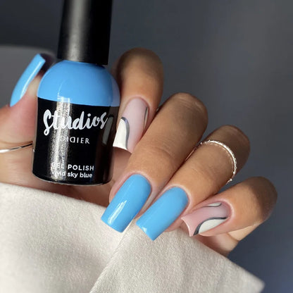 Smalto semipermanente, Studios, TPO free, vivid sky blue, Didier Lab, 8ml