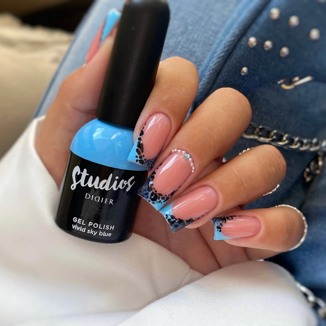 Smalto semipermanente, Studios, TPO free, vivid sky blue, Didier Lab, 8ml