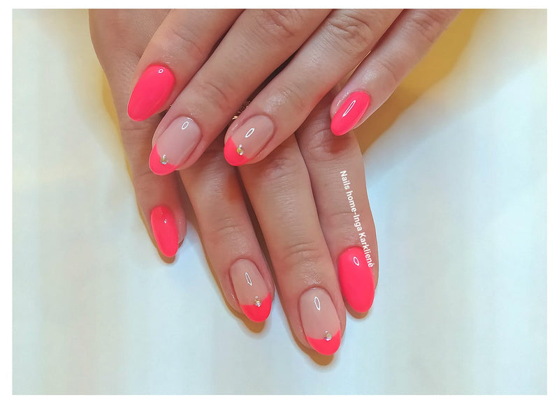 Set Manicure con Polybase Neon Orange Pink e Strong Fiber