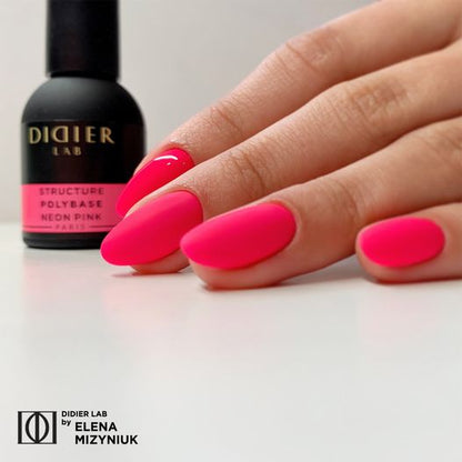 Sculpture Polybase 3in1, base, colore e gel, Neon Pink, Didier Lab, 10ml
