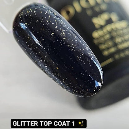 Top coat Glitter, Dorato, No1, Didier Lab, 10ml