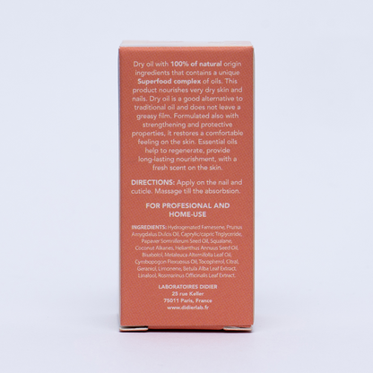 Olio secco per unghie e cuticole, Didier Lab Beauté, 20ml