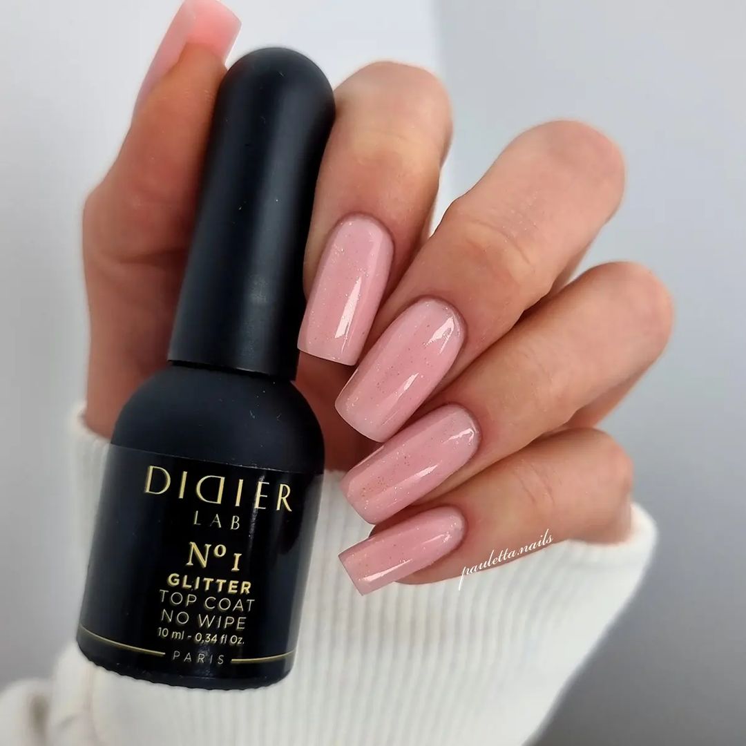 Top coat Glitter, Dorato, No1, Didier Lab, 10ml