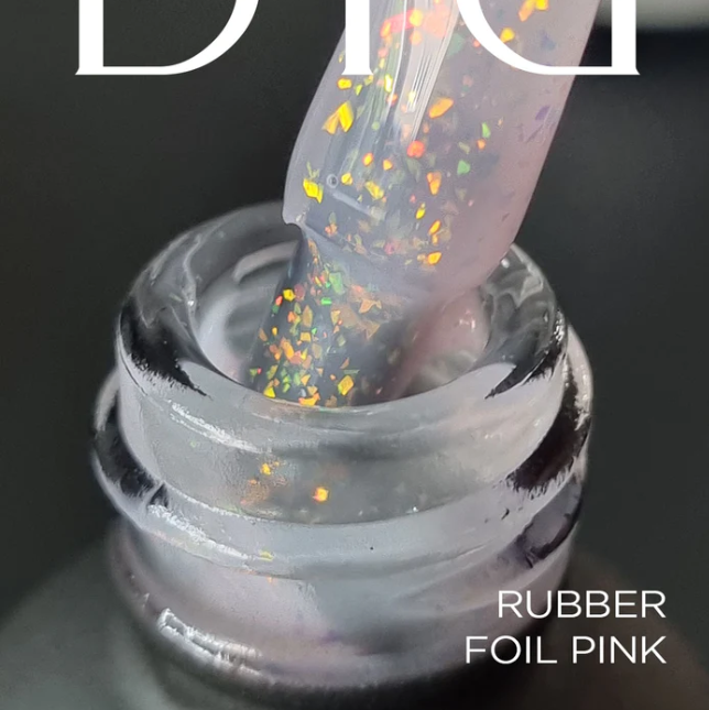 Base semipermanente, Rubber foil, pink, Didier Lab, 10ml